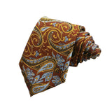 Brown Yellow Paisley Necktie