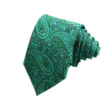 Green Teal Paisley Necktie