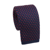 Navy Blue Red Dotted Necktie