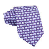 Purple White Rabbit Necktie