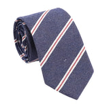 Blue White Striped Necktie
