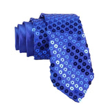 Blue Black Sequin Necktie