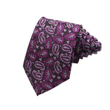 Black Purple Paisley Necktie