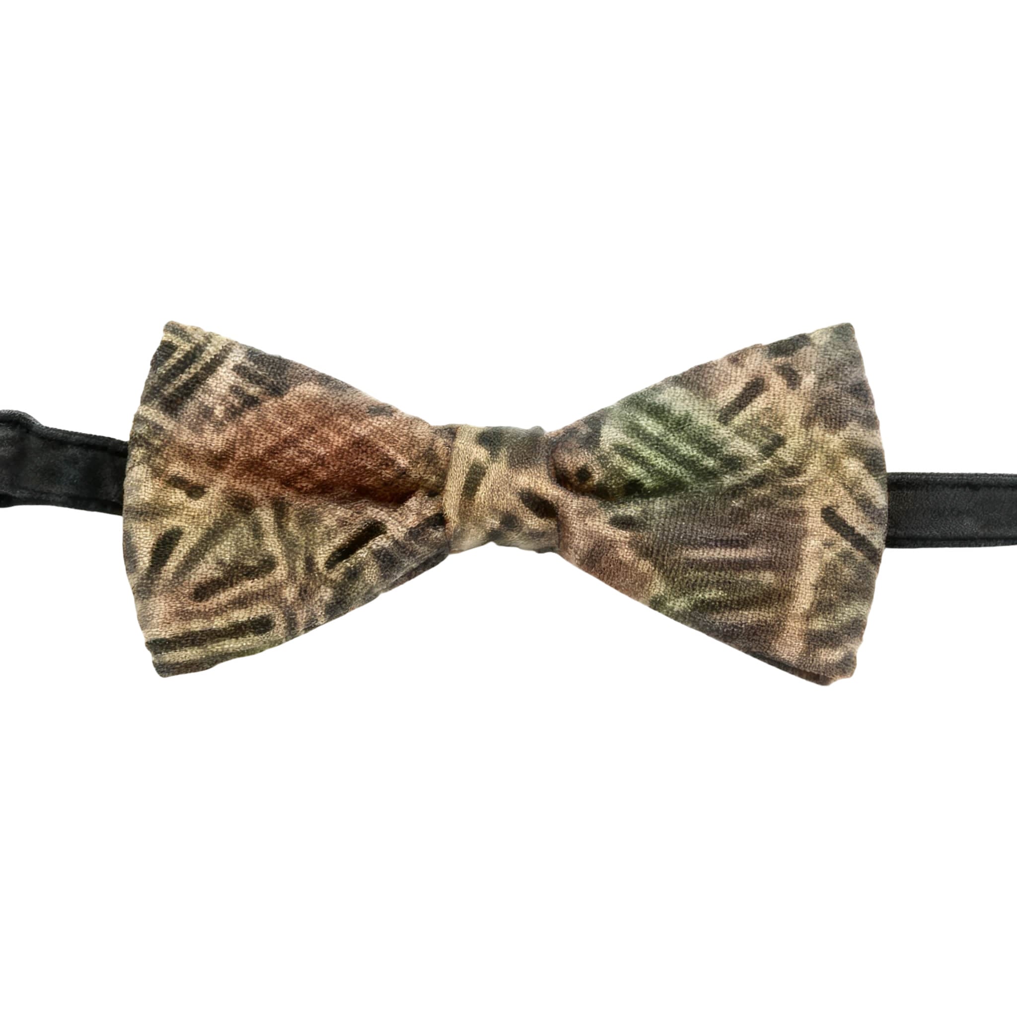 Beige Black Geometric Bowtie
