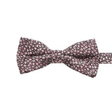 Brown Pink Floral Bowtie