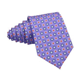 Purple Orange Geometric Necktie