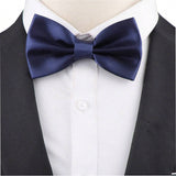 ZONFAZ Silk Solid Color Bowtie for Men Classical Formal Casual Wedding Business Bow Tie