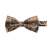 Black Gold Paisley Bowtie