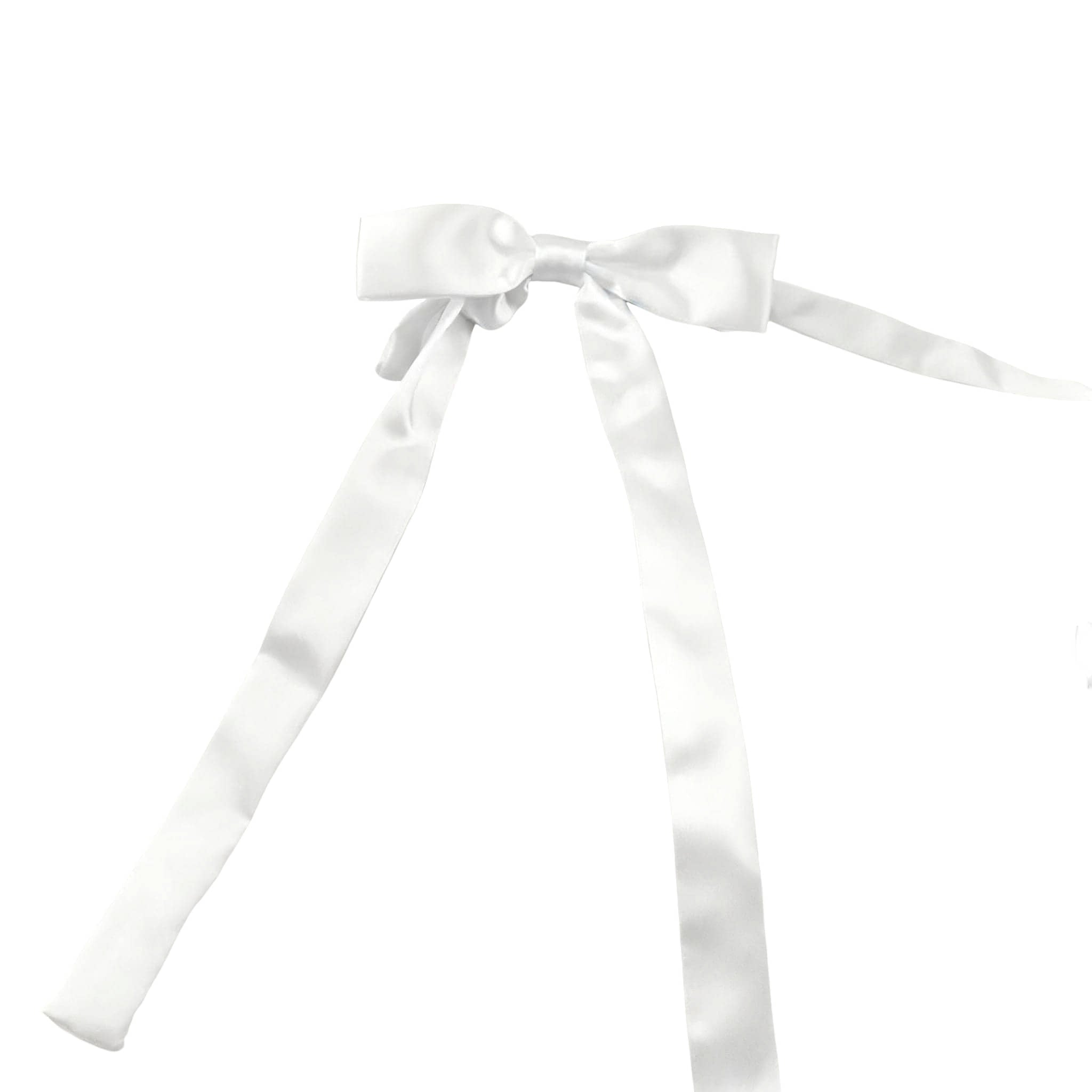 White Long Bow Tie