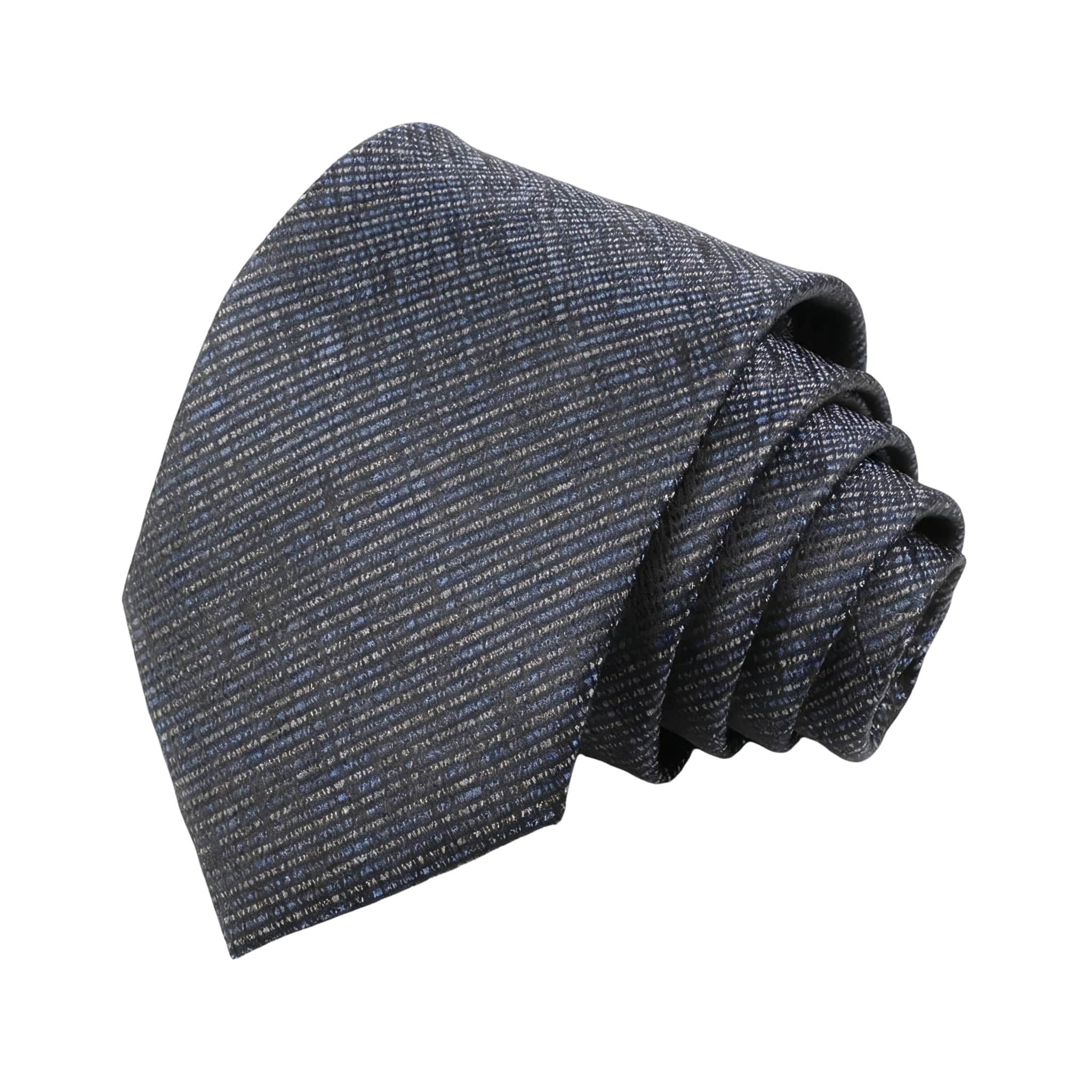 Navy Blue Light Blue Striped Necktie