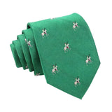 Green White Horseman Necktie