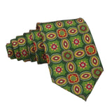 Green Red Geometric Necktie