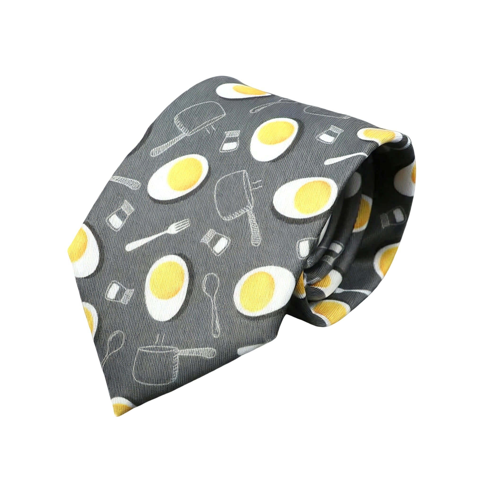 Gray Yellow Egg Necktie