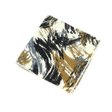 Beige Black Brush Stroke Pocket Square