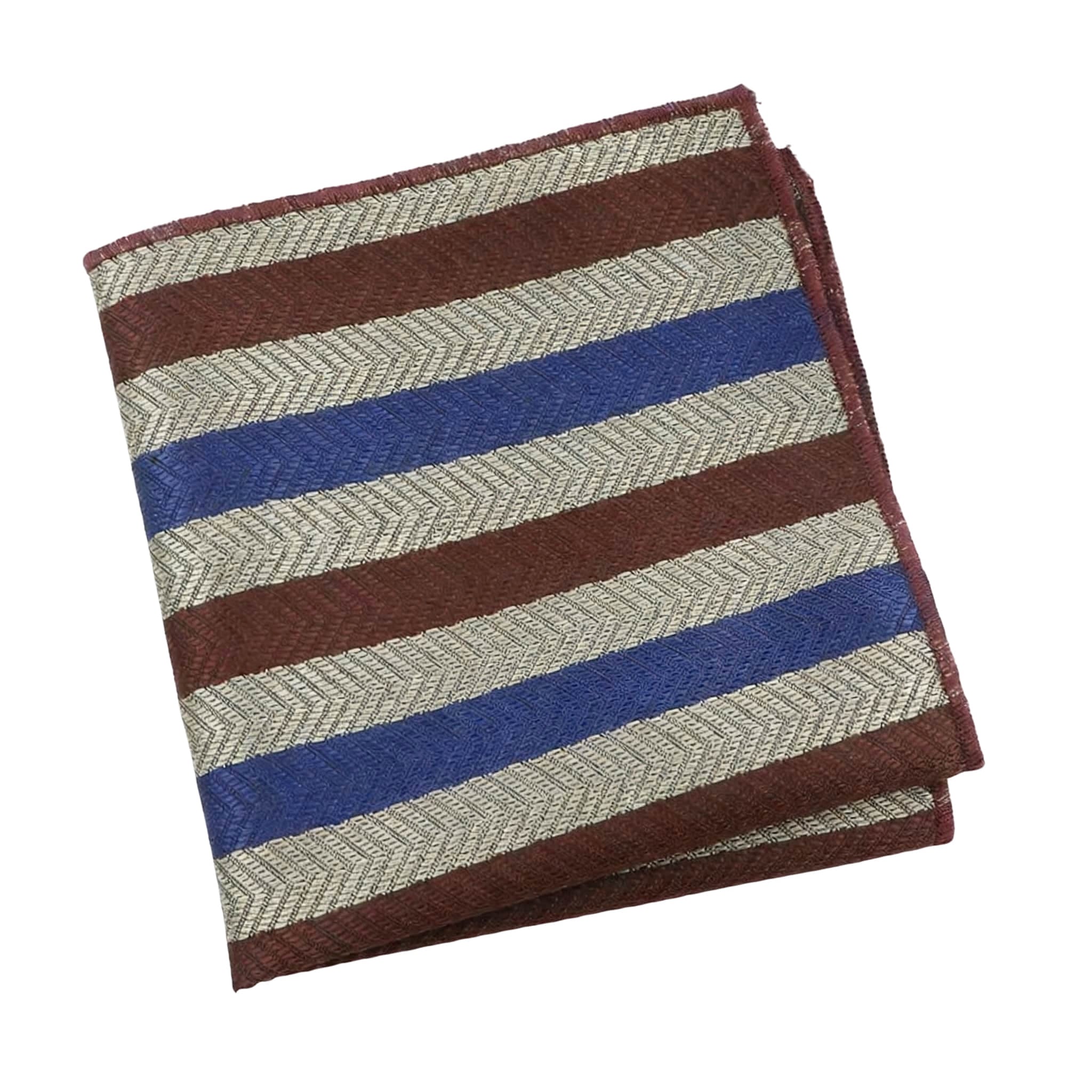 Navy Blue Red Logo Pocket Square