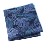 Blue Green Leaf Pocket Square