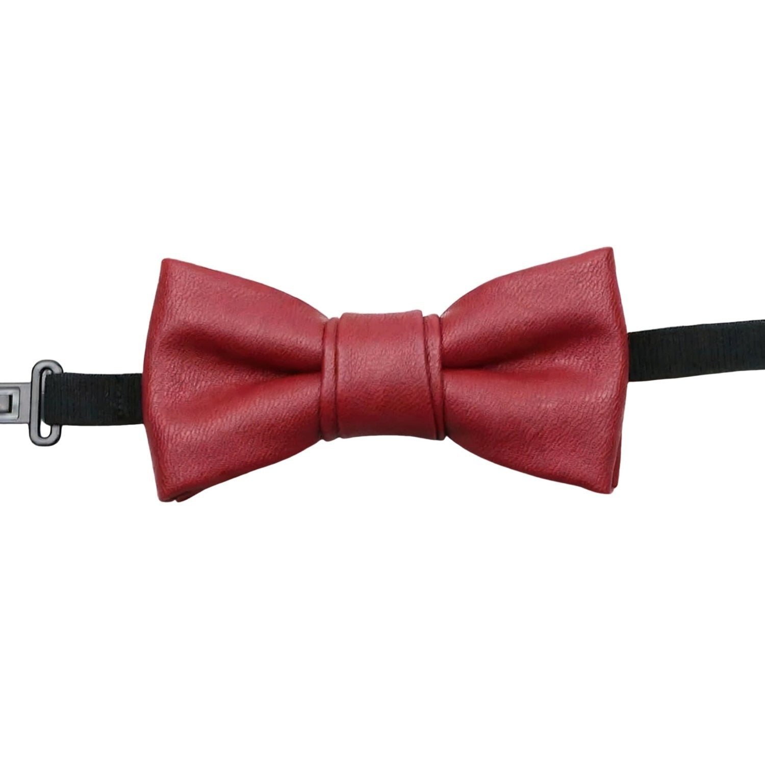 Red With Solid Leather Bowtie