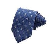 Blue White Paisley Necktie