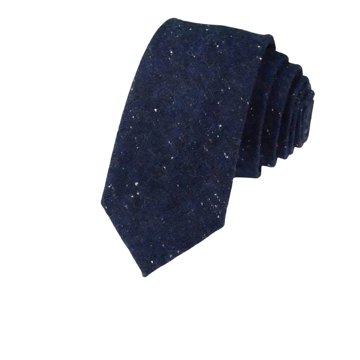 Navy Blue With White Specks Necktie