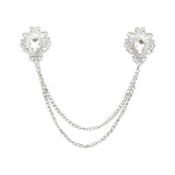 Silver White Rhinestone Accessorie