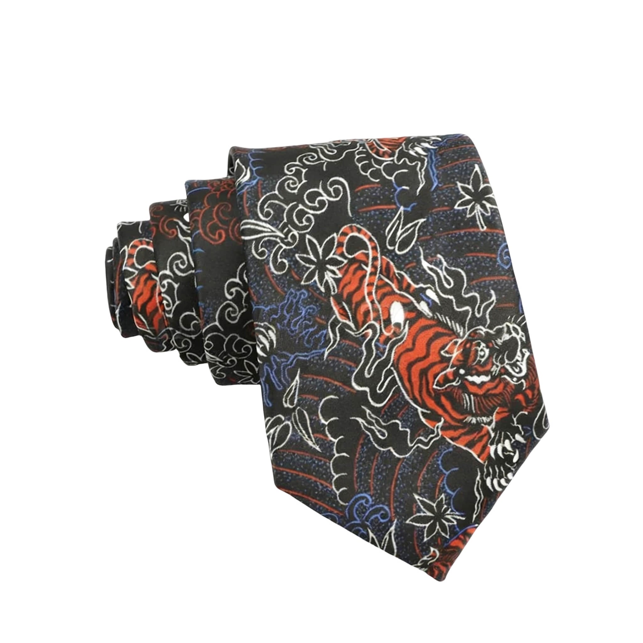 Black Red Tiger Necktie