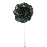 Dark Green Light Green Floral Lapel Pin