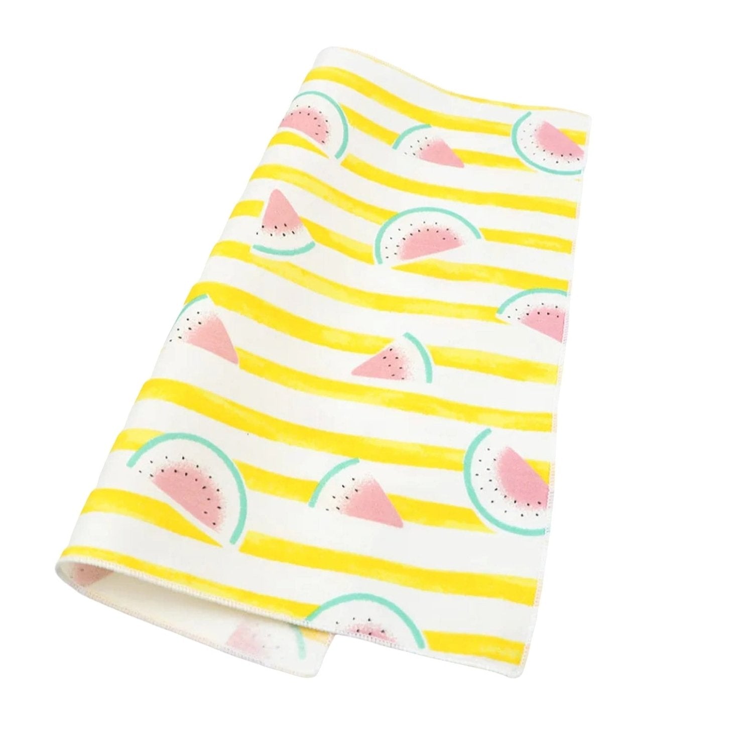 White with Pink Watermelon & Yellow Stripes Necktie