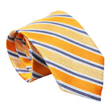 Orange Blue Striped Necktie