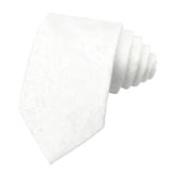 White White Floral Necktie