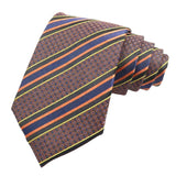 Brown Orange Striped Necktie
