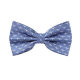 Silver Mustache Bow Tie