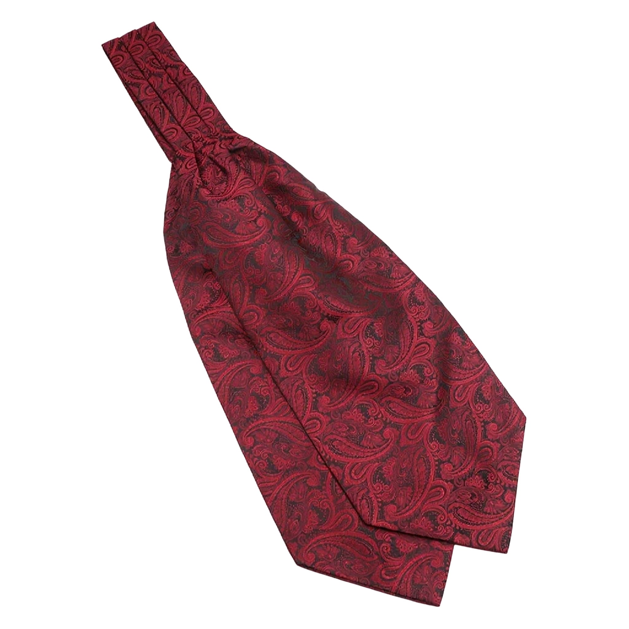 Red Black Paisley Ascot