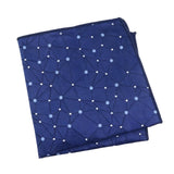Navy Blue White Geometric Pocket Square