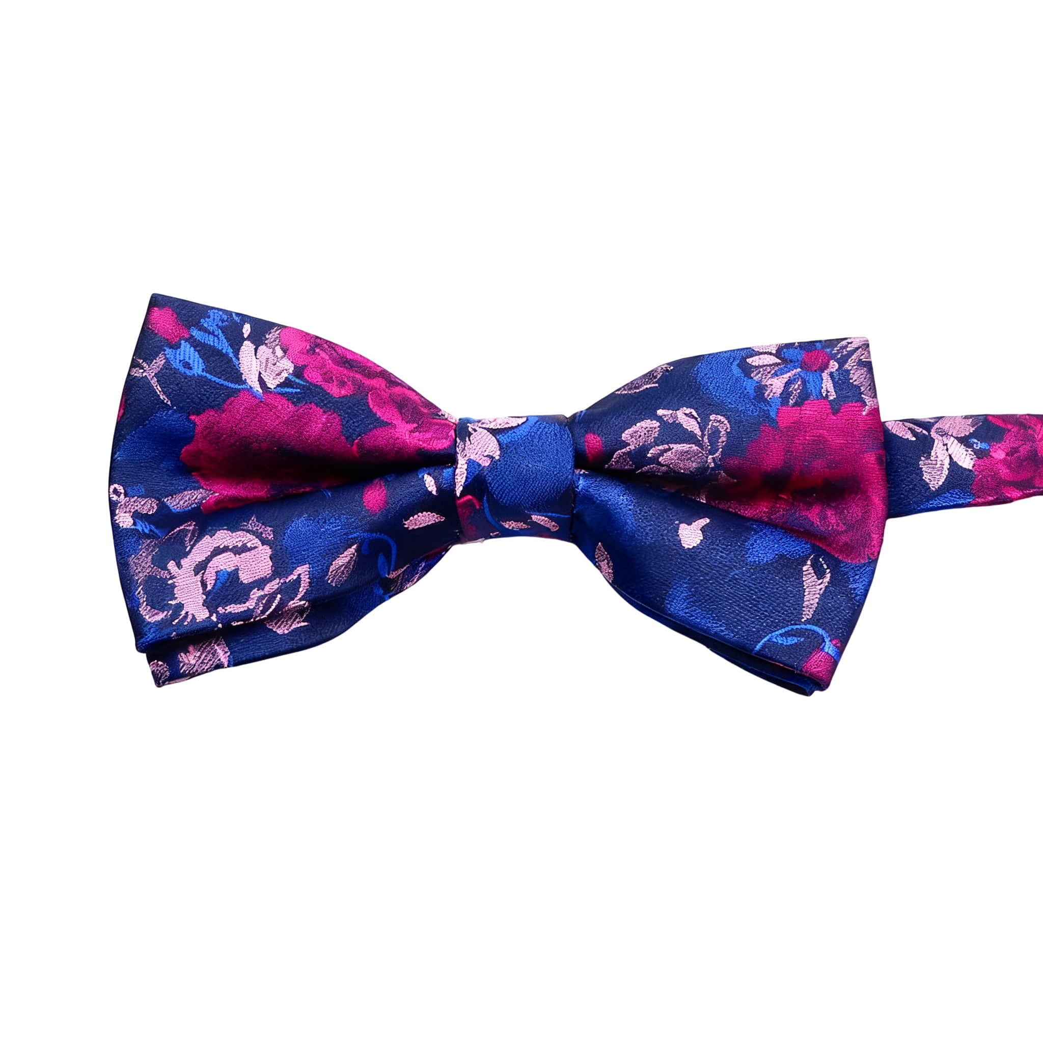 Blue Purple Floral Bowtie
