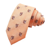 Peach Brown Owl Necktie