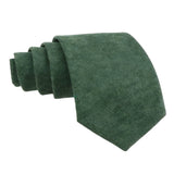 Green None Solid Necktie