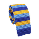 Blue Yellow Striped Necktie