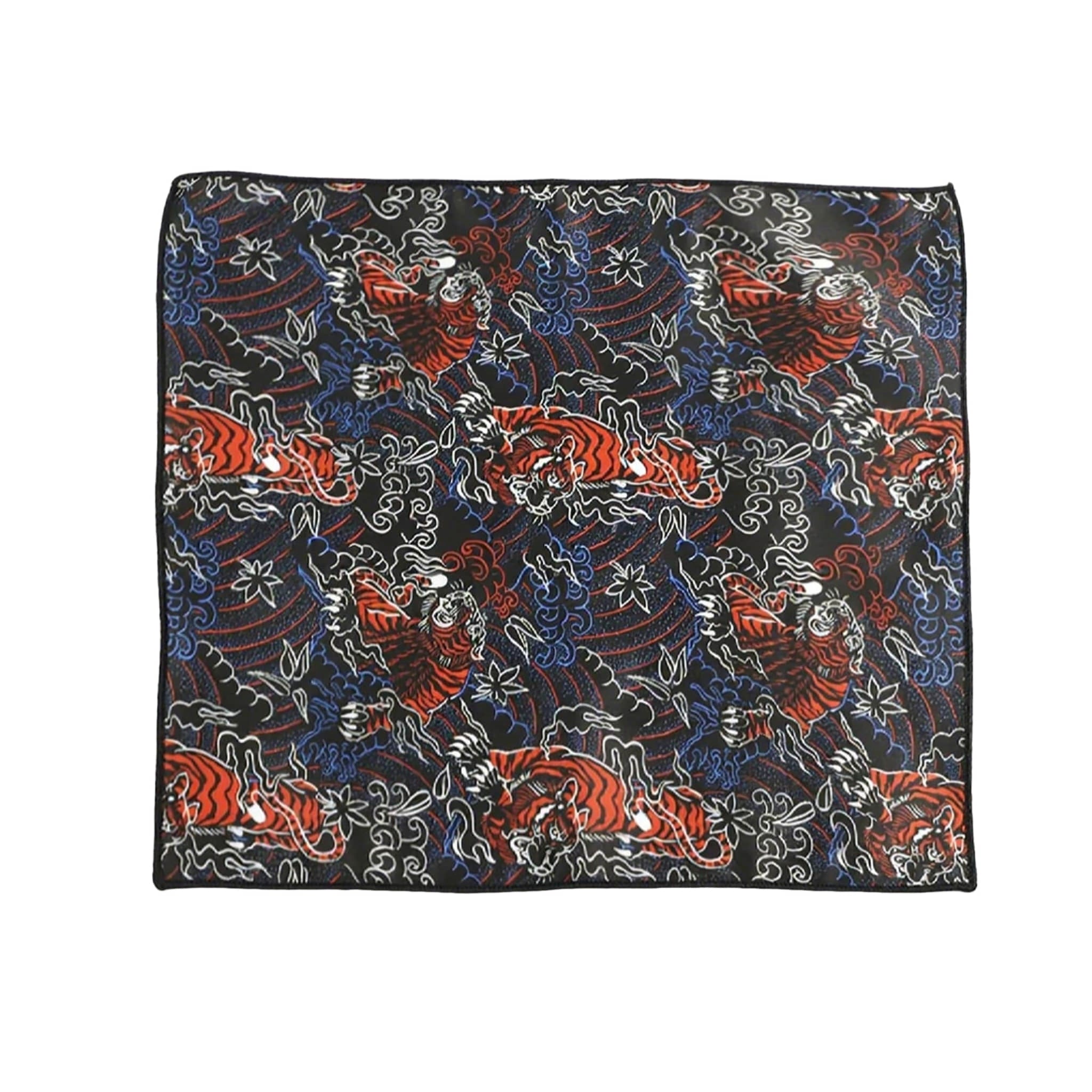 Black Red Tiger Pocket Square