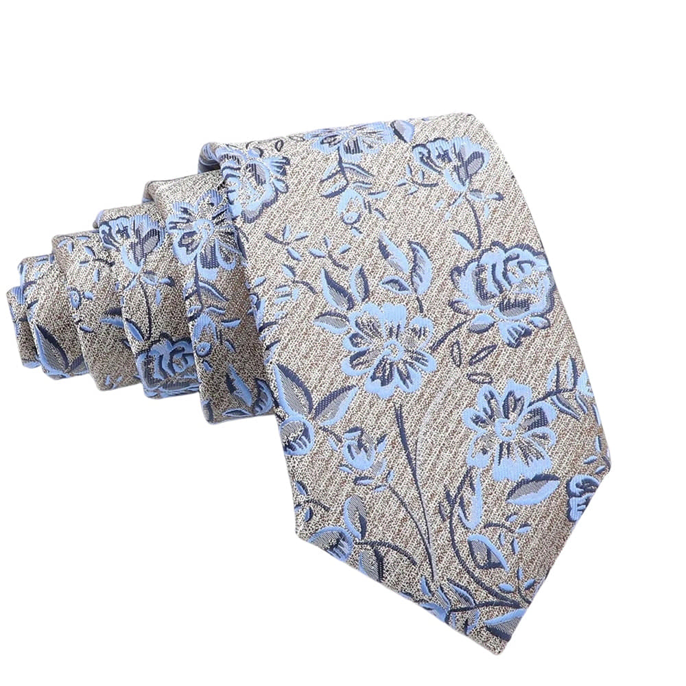 Light Blue White Textured Necktie