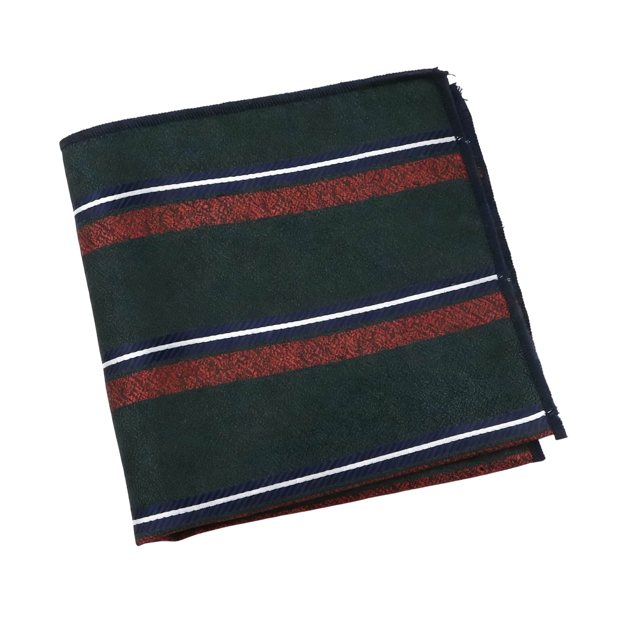 Burgundy White Striped Pocket Square