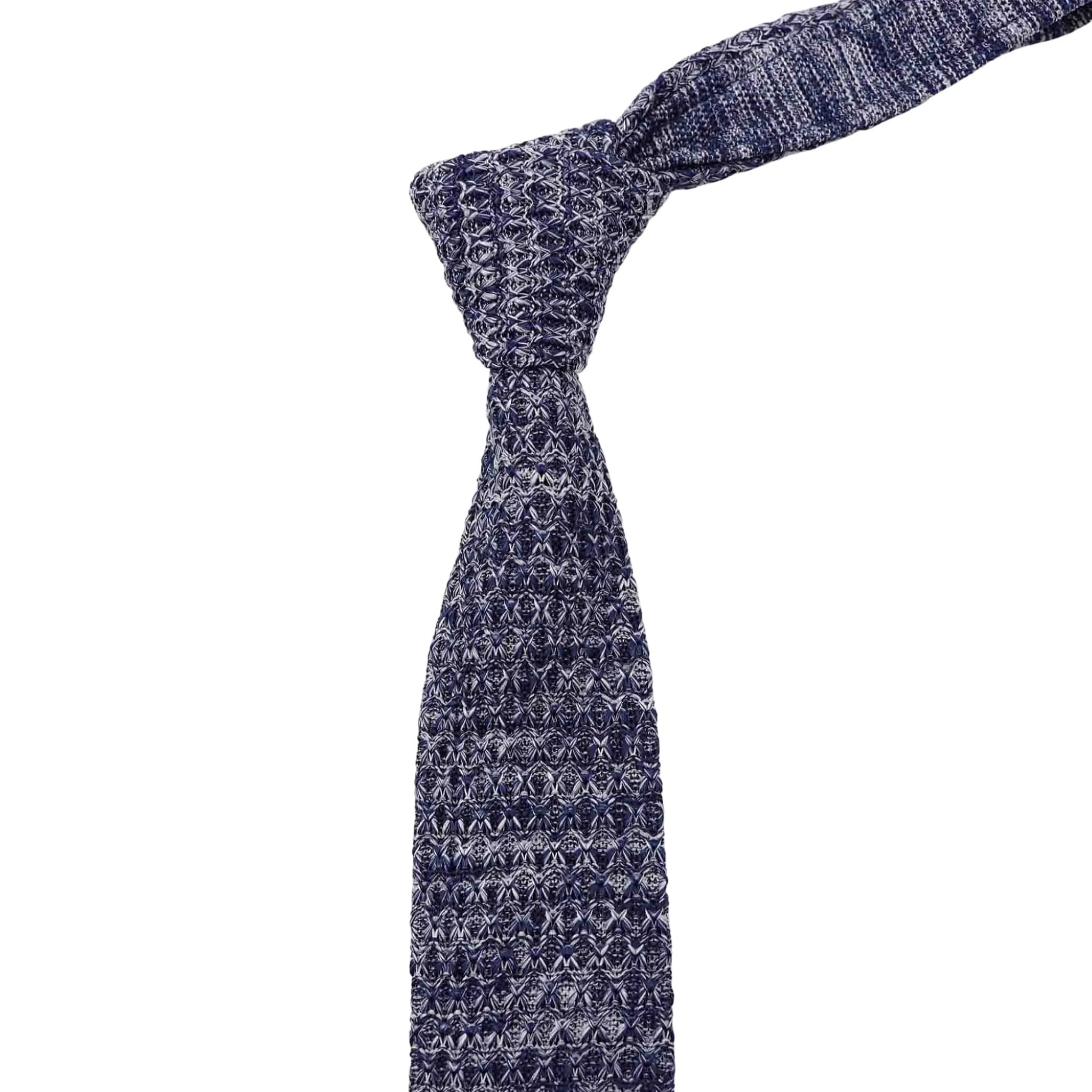 Navy Blue Knitted Tie