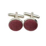 Burgundy Burgundy Woven Cufflink
