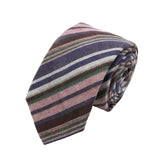 Navy Blue Pink Striped Necktie