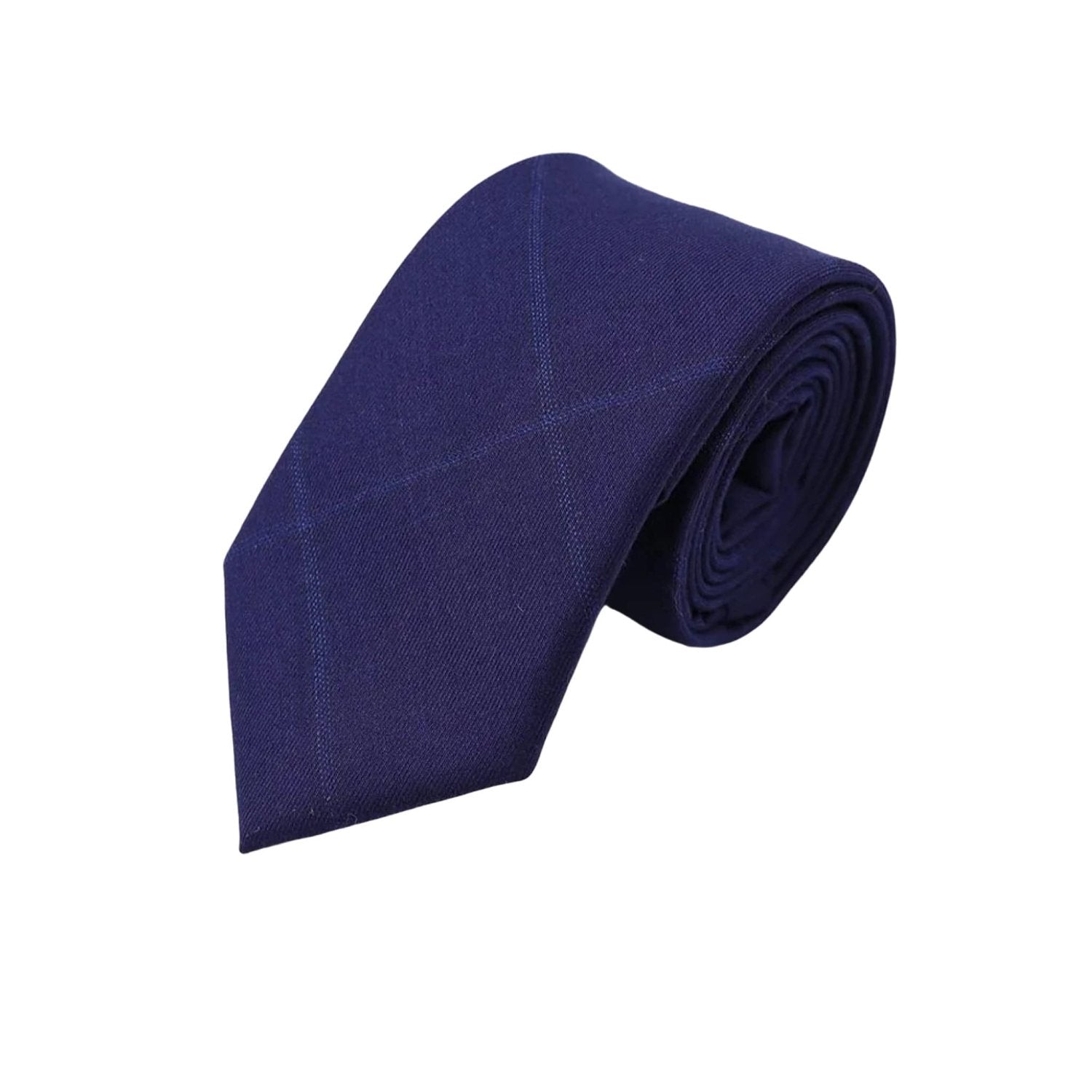 Navy Blue With Light Blue Diamond Necktie