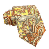 Yellow Brown Paisley Necktie