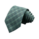 Teal Black Plaid Necktie