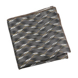 Gray White Geometric Pocket Square