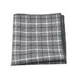 Gray White Plaid Pocket Square