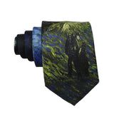 Dark Green Black Figure Necktie