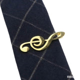 Gold Music Note Tie Bar